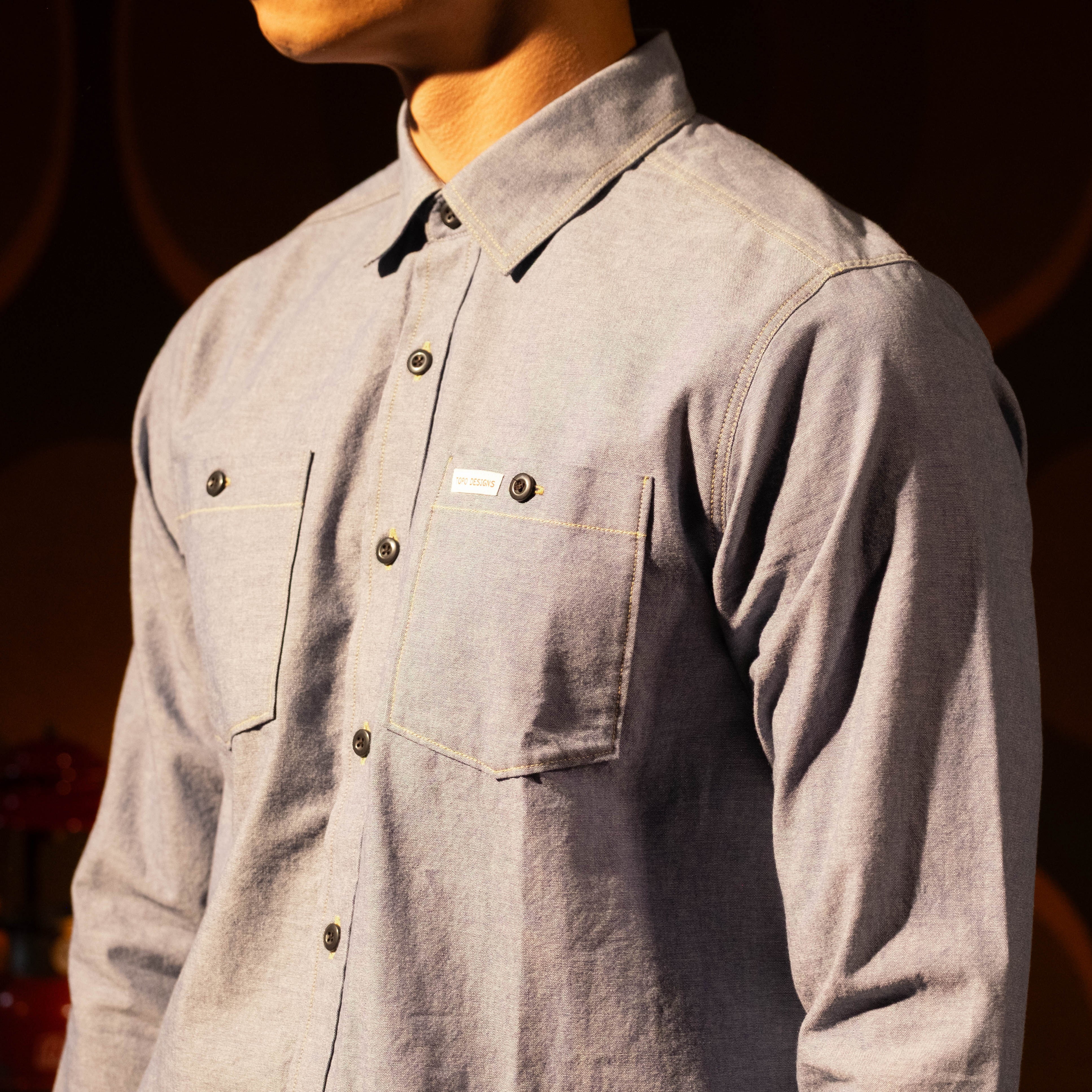 Utility Shirt Chambray - Unisex - Image 7